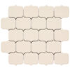 Modern Arabesque Cream Glossy Porcelain Mosaic Tile