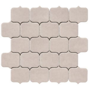 Modern Arabesque Silver Glossy Porcelain Mosaic Tile