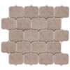 Modern Arabesque Dark Grey Glossy Porcelain Mosaic Tile