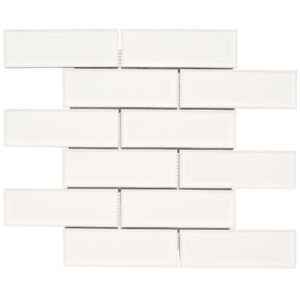 Century 2x6 Brick White Porcelain Mosaic Tile