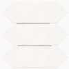 Forio 4" x 12" Picket White Glossy Porcelain Mosaic Tile