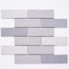 Forio 2" x 6" Brick Grey Glossy Porcelain Mosaic Tile