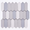 Forio 1.2" x 4.2" Picket Grey Glossy Porcelain Mosaic Tile