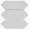 Forio 4" x 12" Picket Grey Glossy Porcelain Mosaic Tile