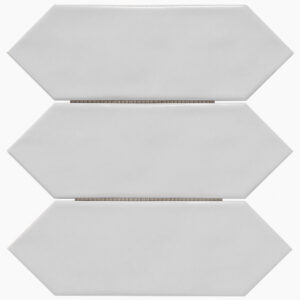 Forio 4" x 12" Picket Grey Glossy Porcelain Mosaic Tile