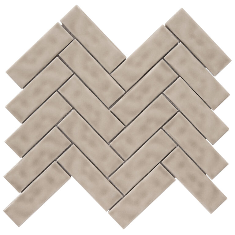 Forio 1 35 X 4 35 Herringbone Taupe Glossy Porcelain Mosaic Tile Forio 1 35 x 4 35 herringbone taupe glossy porcelain mosaic tile