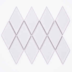 Century Harlequin White Porcelain Mosaic Tile
