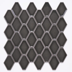 Century Clipped Diamond Dark Gray Porcelain Mosaic Tile