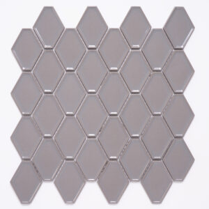 Century Clipped Diamond Grey Porcelain Mosaic Tile