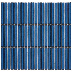 Villagio Stacked Brick Blue Porcelain Mosaic Tile