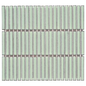 Villagio Stacked Brick Green Porcelain Mosaic Tile