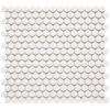 Rivonia 0.75 inch White Glossy Penny Round Mosaic Tile