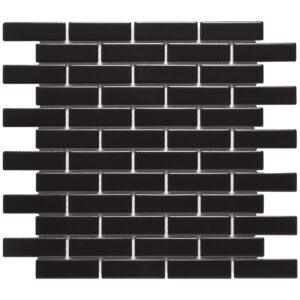 Rivonia 1x3 Brick Black Matt Mosaic Tile