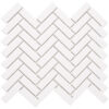 Rivonia Herringbone White Glossy Mosaic Tile