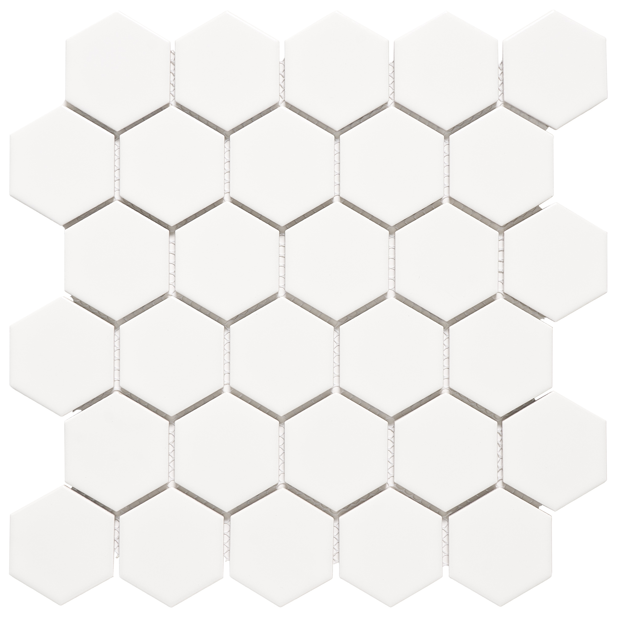Rivonia 2x2 Honeycomb White Matt Mosaic Tile