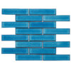Summer Brick Blue Porcelain Mosaic Tile