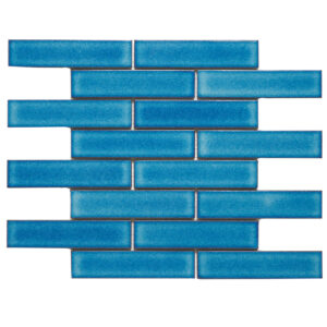 Summer Brick Blue Porcelain Mosaic Tile