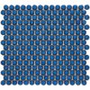Villagio 0.75 inch Penny Round Blue Mosaic Tile