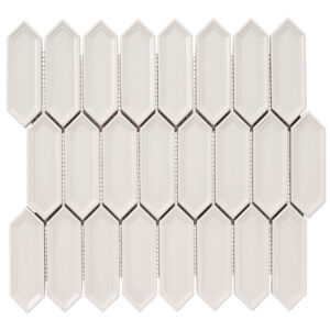 Forio 1.2" x 4.2" Picket Grey Glossy Porcelain Mosaic Tile
