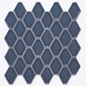 Century Clipped Diamond Blue Porcelain Mosaic Tile