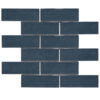 Forio 2" x 6" Brick Blue Glossy Porcelain Mosaic Tile