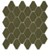 Century Clipped Diamond Green Porcelain Mosaic Tile