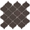 Arabesque 3.3" x 3.4" Brown Porcelain Glossy Mosaic Tile