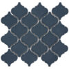 Arabesque 3.3" x 3.4" Blue Porcelain Glossy Mosaic Tile
