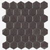 3D Hexagon 2" x 2" Brown Glossy Porcelain Mosaic Tile