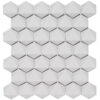 3D Hexagon 2" x 2" Grey Glossy Porcelain Mosaic Tile