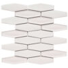 Honeycomb 1.5" x 4.9" White Glossy Porcelain Mosaic Tile