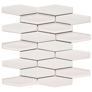 Honeycomb 1.5" x 4.9" White Glossy Porcelain Mosaic Tile