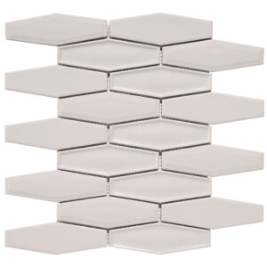 Honeycomb 1.5" x 4.9" Grey Glossy Porcelain Mosaic Tile