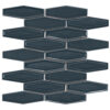 Honeycomb 1.5" x 4.9" Blue Glossy Porcelain Mosaic Tile