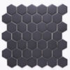 2'' x 2'' Hexagon Honeycomb Black Matte Mosaic Tile