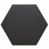 10 inch Hexagon Black Matt Porcelain Tile