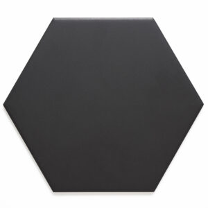 10 inch Hexagon Black Matt Porcelain Tile