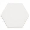10 inch Hexagon White Matt Porcelain Tile