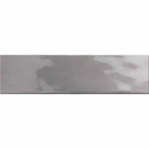 3" x 12" Porcelain Grey Glossy Subway Tile