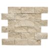 Ivory Travertine 2" x 4" Split Face Mosaic