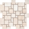 Ivory Travertine Versailles Honed Mosaic Tile