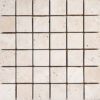 Ivory Travertine 2" x 2" Tumbled Mosaic Tile