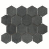 Vulcan Black 3 inch Hexagon Honed Mosaic Tile