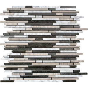 Gray-White-Taupe Marble Mixed Polished Random Strips