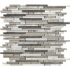 Variegated Marble Random Strips Polished Mosaic Tile