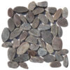 Crimson Natural Stone Sliced Pebble Mosaic Tile