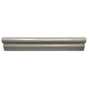 1.3" x 8" Matte Metallic Chair Rail Wall Tile Trim - Pewter