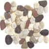 Maroon Natural Stone Sliced Pebble Mosaic Tile