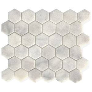 Pale Gray Marble 2" x 2" Honeycomb Polished Mosaic Tile