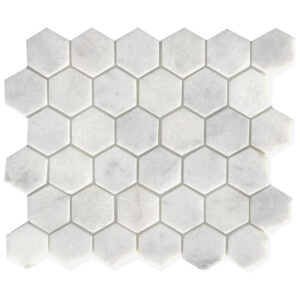 Pale Gray Marble 2" x 2" Honeycomb Honed Mosaic Tile
